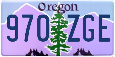 OR license plate 970ZGE