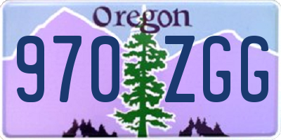 OR license plate 970ZGG
