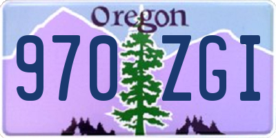 OR license plate 970ZGI