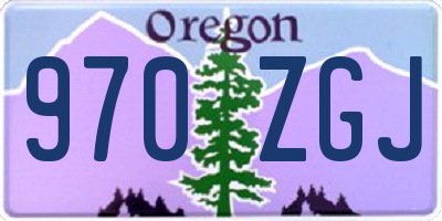 OR license plate 970ZGJ