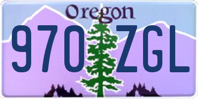 OR license plate 970ZGL