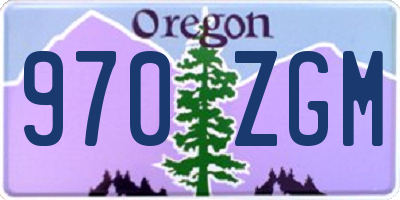 OR license plate 970ZGM