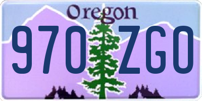 OR license plate 970ZGO