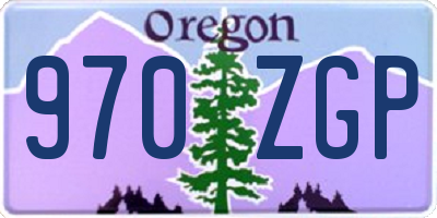 OR license plate 970ZGP