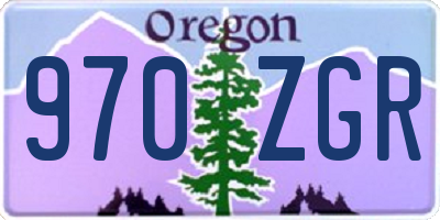 OR license plate 970ZGR