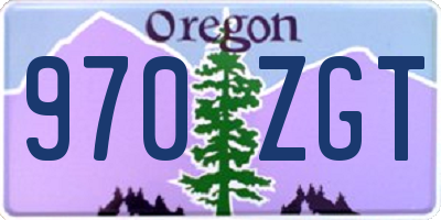 OR license plate 970ZGT