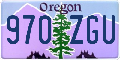 OR license plate 970ZGU