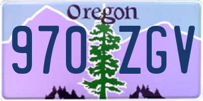 OR license plate 970ZGV