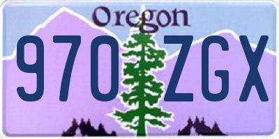 OR license plate 970ZGX