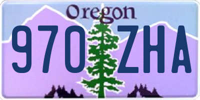 OR license plate 970ZHA