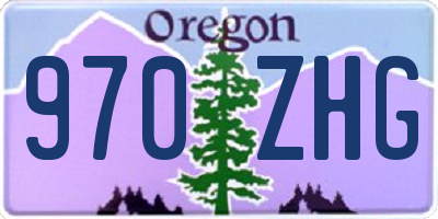 OR license plate 970ZHG