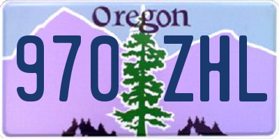 OR license plate 970ZHL