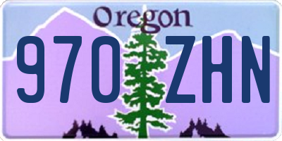 OR license plate 970ZHN