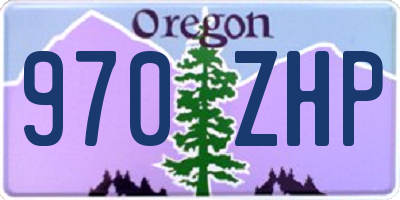 OR license plate 970ZHP