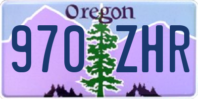 OR license plate 970ZHR