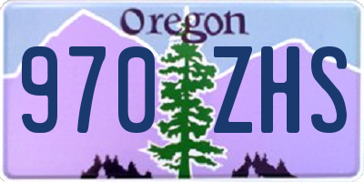 OR license plate 970ZHS