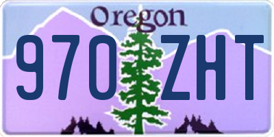 OR license plate 970ZHT