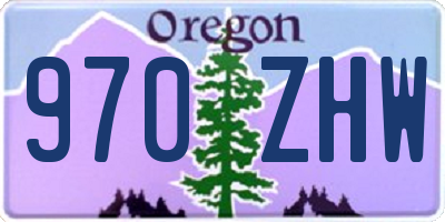 OR license plate 970ZHW