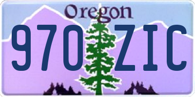 OR license plate 970ZIC