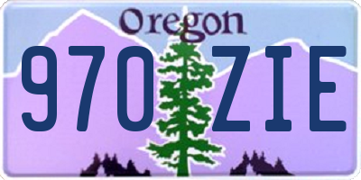 OR license plate 970ZIE