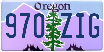 OR license plate 970ZIG