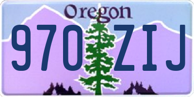 OR license plate 970ZIJ