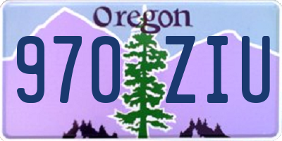 OR license plate 970ZIU