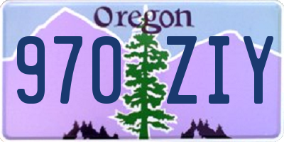 OR license plate 970ZIY
