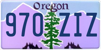 OR license plate 970ZIZ