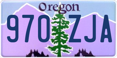 OR license plate 970ZJA