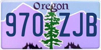 OR license plate 970ZJB