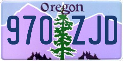 OR license plate 970ZJD