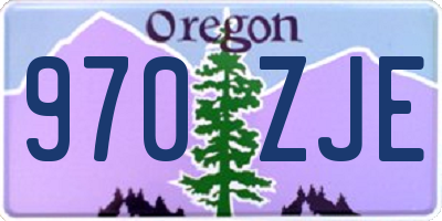 OR license plate 970ZJE