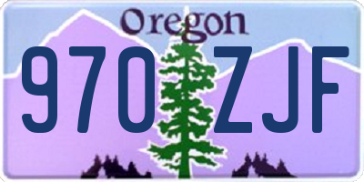 OR license plate 970ZJF