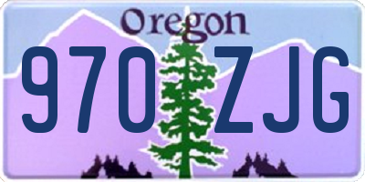 OR license plate 970ZJG