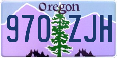 OR license plate 970ZJH