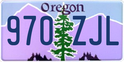 OR license plate 970ZJL