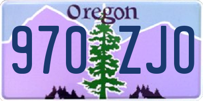 OR license plate 970ZJO