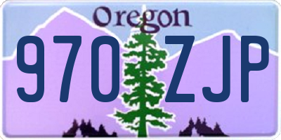 OR license plate 970ZJP