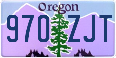 OR license plate 970ZJT