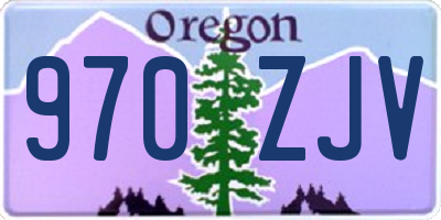 OR license plate 970ZJV