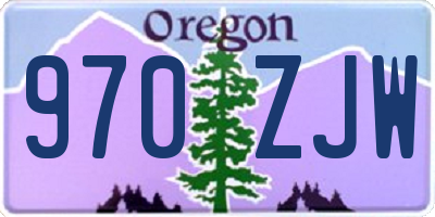 OR license plate 970ZJW