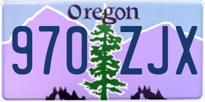 OR license plate 970ZJX