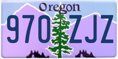 OR license plate 970ZJZ