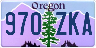 OR license plate 970ZKA