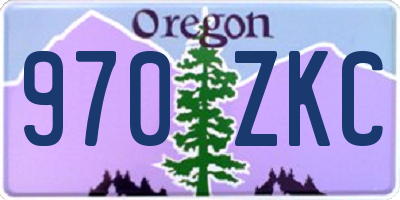 OR license plate 970ZKC