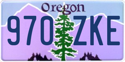 OR license plate 970ZKE