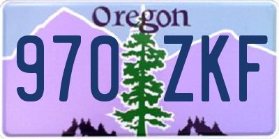 OR license plate 970ZKF