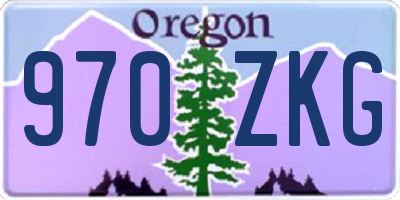 OR license plate 970ZKG