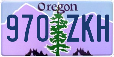 OR license plate 970ZKH